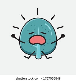 Ilustración del carácter de vector de árbol azul