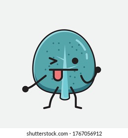 An illustration of Cute Blue Tree Vector Character