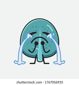 An illustration of Cute Blue Tree Vector Character
