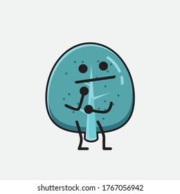 Ilustración del carácter de vector de árbol azul