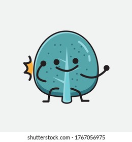 Ilustración del carácter de vector de árbol azul