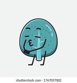 An illustration of Cute Blue Tree Vector Character