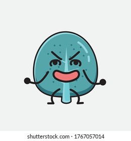 An illustration of Cute Blue Tree Vector Character
