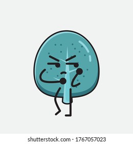Ilustración del carácter de vector de árbol azul