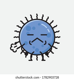 An illustration of Cute Blue Virus Vector Character