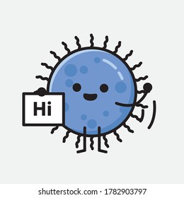 An illustration of Cute Blue Virus Vector Character