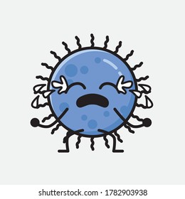 An illustration of Cute Blue Virus Vector Character