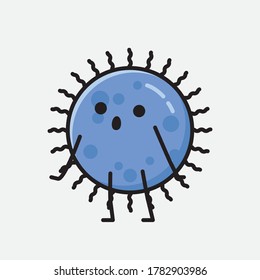 An illustration of Cute Blue Virus Vector Character