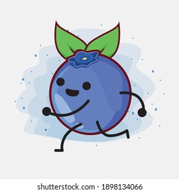 An illustration of cute blueberry fruit vector character