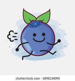 An illustration of cute blueberry fruit vector character
