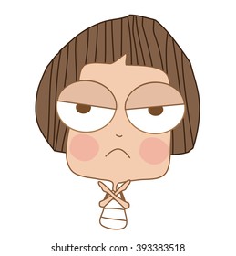 Illustration cute boy gesture no.
