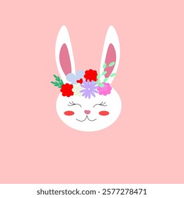 illustration of a cute bunny with