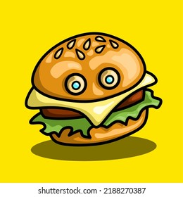 Illustration of Cute Burger Buddy