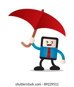illustration of cute businessman
