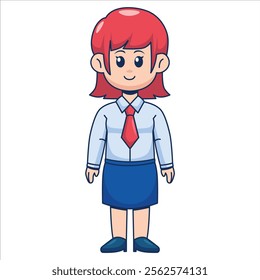Illustration of Cute Businesswoman Character
