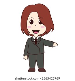 Illustration of Cute Businesswoman Character