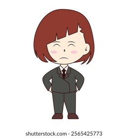 Illustration of Cute Businesswoman Character