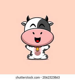 illustration of cute calf vector design