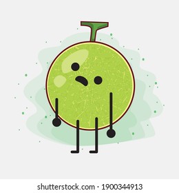 An illustration of Cute Cantaloupe Melon Vector Character