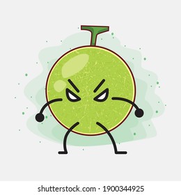 An illustration of Cute Cantaloupe Melon Vector Character