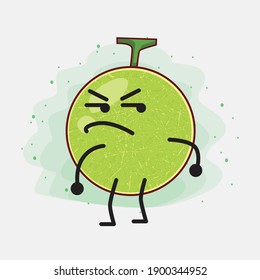 An illustration of Cute Cantaloupe Melon Vector Character