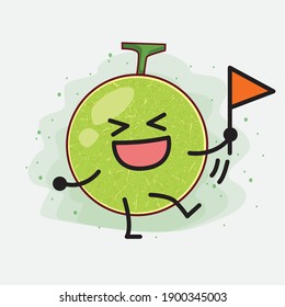 An illustration of Cute Cantaloupe Melon Vector Character