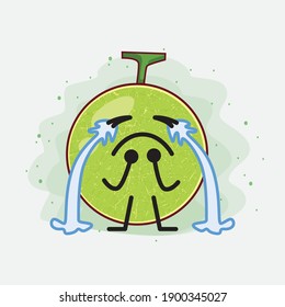 Ilustración del carácter del vector de melón de Cute Cantaloupe