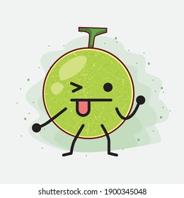 An illustration of Cute Cantaloupe Melon Vector Character