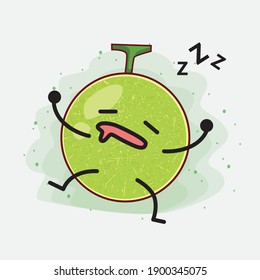 An illustration of Cute Cantaloupe Melon Vector Character