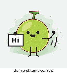 Eine Illustration von Cute Cantaloupe Melon Vector Character