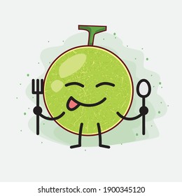 An illustration of Cute Cantaloupe Melon Vector Character