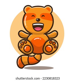 illustration of cute cartoon animals laughing good for sticker.