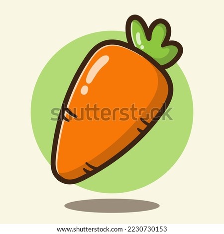 illustration of cute cartoon carrot vector