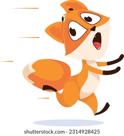 illustration cute cartoon character animal fox