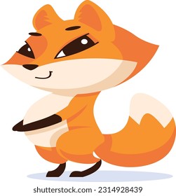 illustration cute cartoon character animal fox