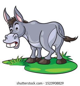 Ilustración de burro tierno.