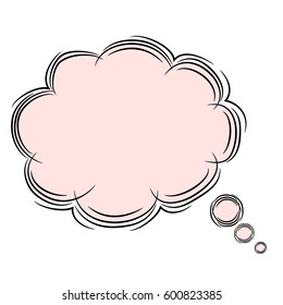 Illustration of Cute Cartoon Doodle of Speech Bubble. EPS8.