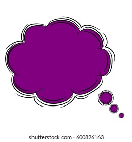 Illustration of Cute Cartoon Doodle of Speech Bubble. EPS8.