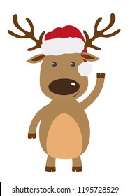 Illustration of a cute cartoon Reindeer 