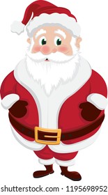 Illustration of a cute cartoon Santa Claus