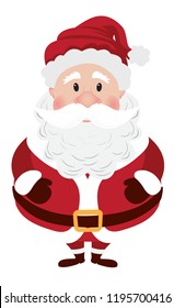 Illustration of a cute cartoon Santa Claus