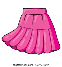 Illustration Of Cute Cartoon Skirt.