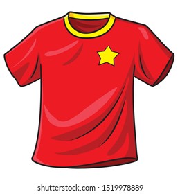 Illustration of cute cartoon t-shirt.