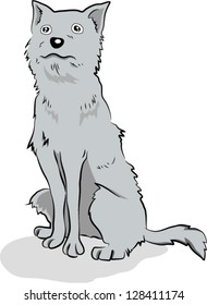 Illustration of Cute cartoon vector dog