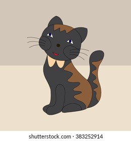 Illustration of Cute cat 