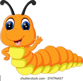 illustration of Cute caterpillar cartoon