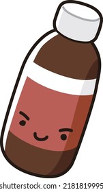 Illustration of cute character of energy drink