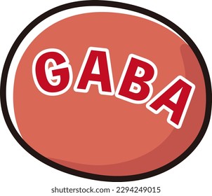 Ilustración del bonito carácter del suplemento GABA