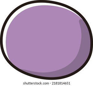 Illustration of a cute character with a round face