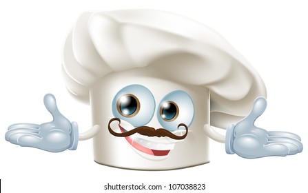 Illustration of a cute chef hat mascot